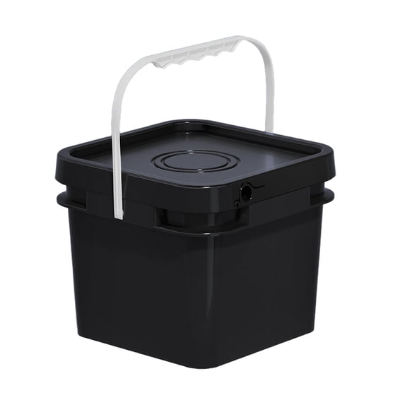 S SERENABLE Food Storage Pail Square Bucket with Handle and Lid Heavy Duty Container Paint Bucket for Industrial Paint Water Kitchen Home 8L