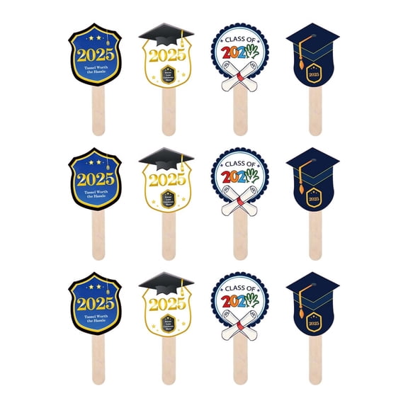 S SERENABLE Graduation Fan Keepsake Graduating Friends Gifts for College Souvenirs Class 12pcs