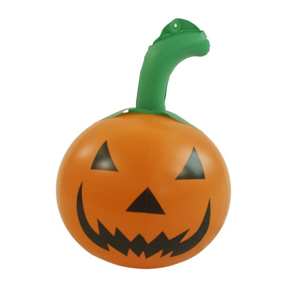 S SERENABLE Halloween Pumpkin Decoration Inflatable Pumpkin Ball Ornament Decorative PVC Cute Orange for Lawn Indoor Holiday Thanksgiving 23x26cm