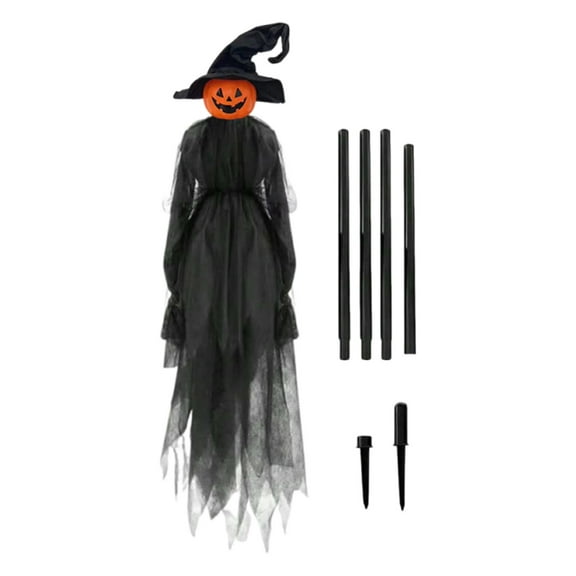 S SERENABLE Halloween Witch Decor Prop Home Garden Decor Pumpkin Waterproof with Stakes Witches Prop Halloween Ornament for Entrance Home