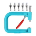 thumbnail image 1 of S SERENABLE Hand Press Pearl Setting Machine Beads Punching Machine Pearl Setting Tool DIY Project for Clothes Bags Skirts Hair Band Hats Blue, 1 of 8