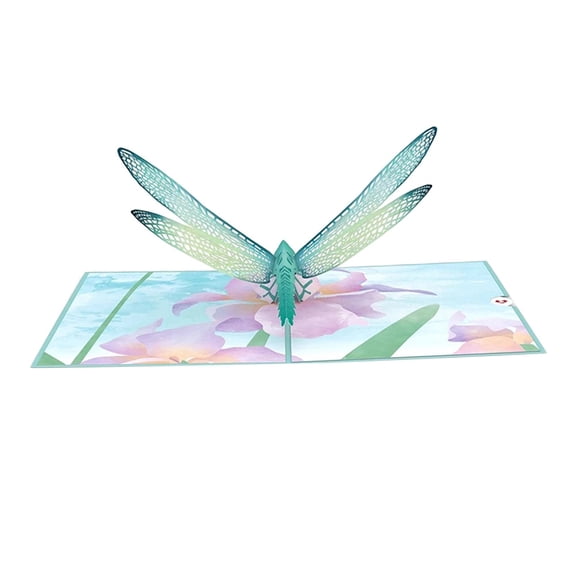 S SERENABLE Handmade Dragonfly Up Greeting Card Day Valentine's Day Thank Gifts for Daughter Christmas Wedding Invitation Postcard