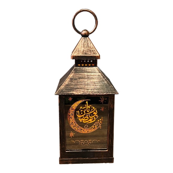 S SERENABLE Hanging Lights /Ornaments/ Unique/ Vintage Style /Metal Lamp LED Lantern for Ramadan Holiday Party Halloween indoor and outdoor , Vintage Copper