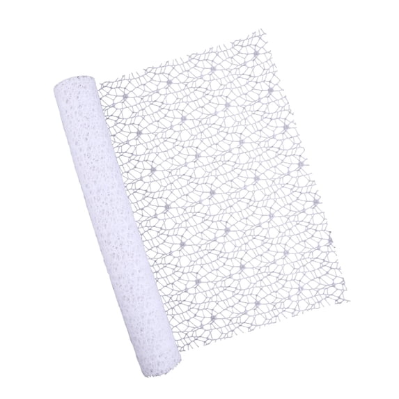 S SERENABLE Jacquard Net Mesh Creative Floral Wrapper for Florist Supplies Wedding Gifts White