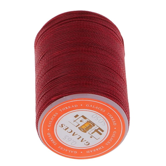 S SERENABLE Leather Thread Made of Polyester, 0.65mm Thick, ed for Hand Sewing, Saddlery Thread Ribbon ed Yarn Cord for Leather - Dark Red