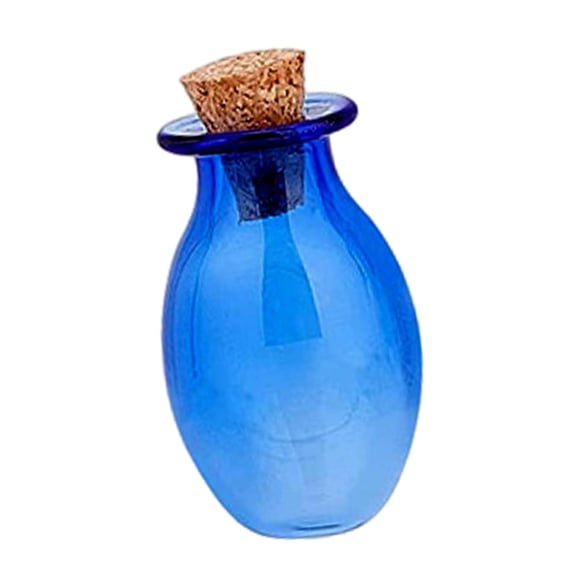 S SERENABLE Mini Bottles Glass Bottles Cork Stoppers Small Glass Jars DIY Arts Crafts Clear Glass Material Suitable for Gift Giving Home Decoration Wedding Decora Blue