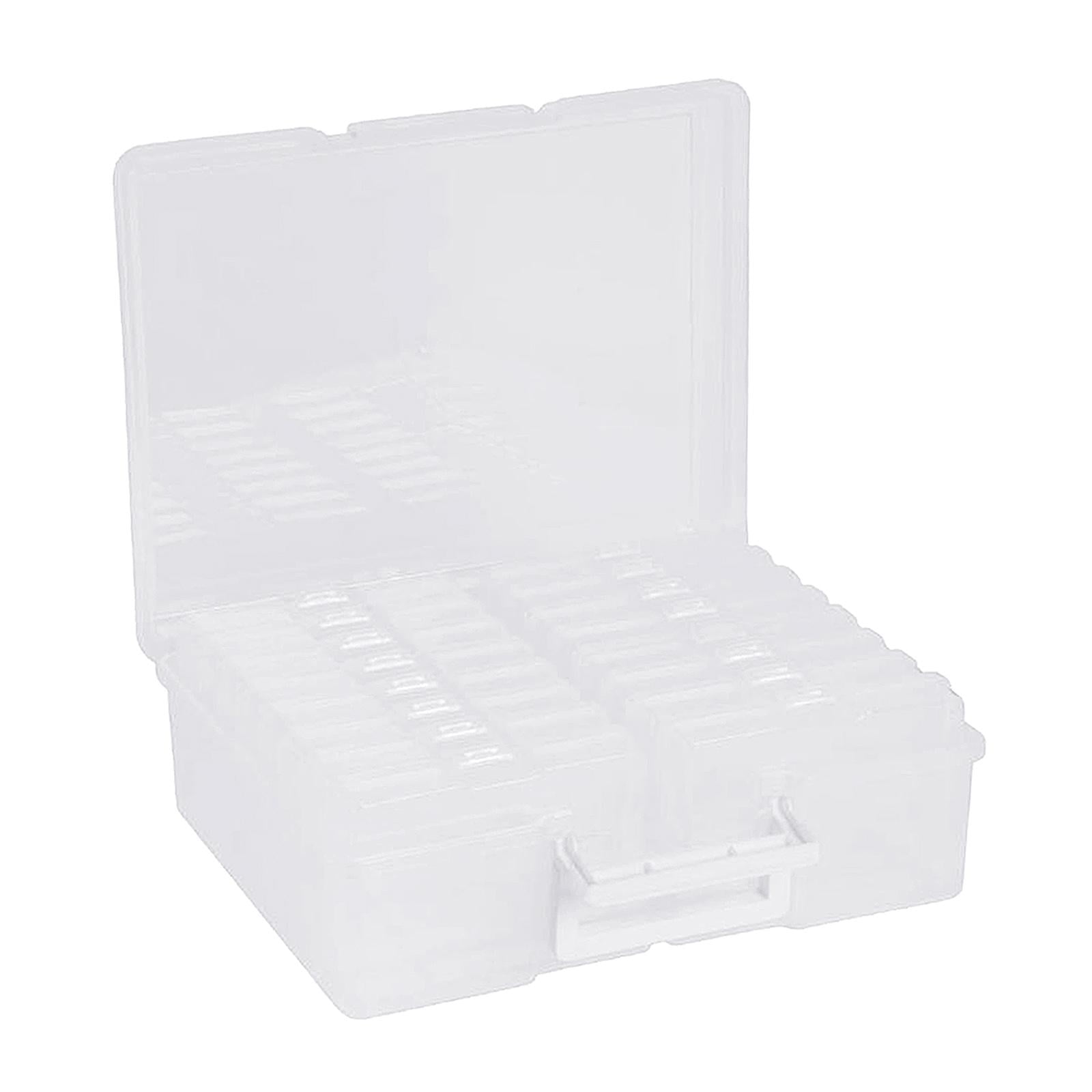 S SERENABLE Mixed Colorful Empty Storage Lattice for Photo,Photos, Cards, Scrapbook Small Items and , White