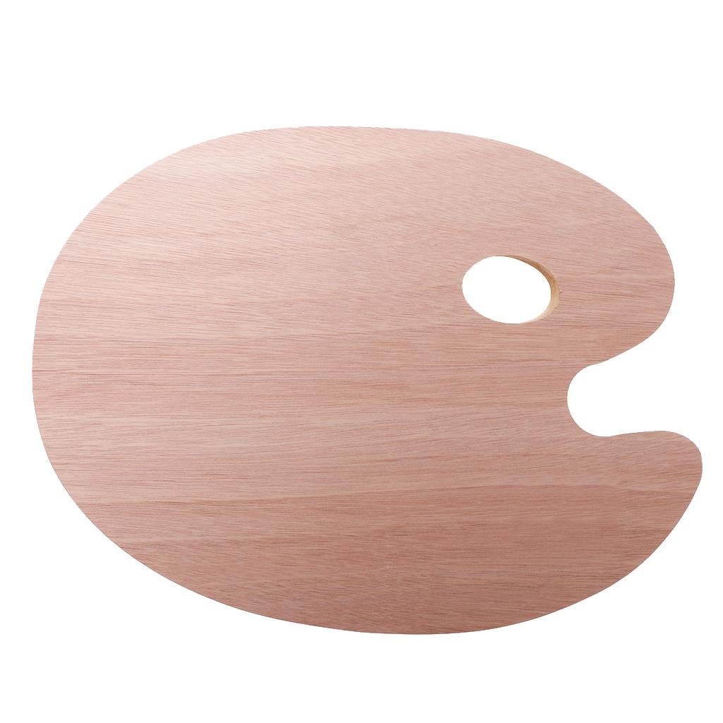 S SERENABLE Natural Wooden Painting , 30 X 40cm Vintage Artist Oval Wooden Oil/Acrylic Paint Tray Wood Painting Tool