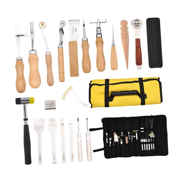 S SERENABLE PU Leather Working Kit PU Leather for Carving Stamping
