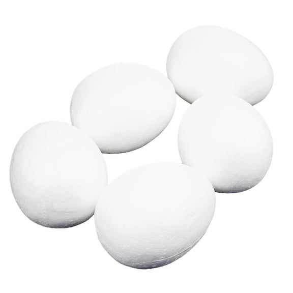 S SERENABLE Pack of 12 Easter Foam Polystyrene Eggs for Filling, Gluing and Painting- Create your own Kunst und Skulpturen Patterns for Decorative Display 5 Pieces 10cm