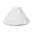 thumbnail image 1 of S SERENABLE Petticoat Skirt Short Tutu Underskirt for Princess Costume Bridal Weddings Dress White, 1 of 8