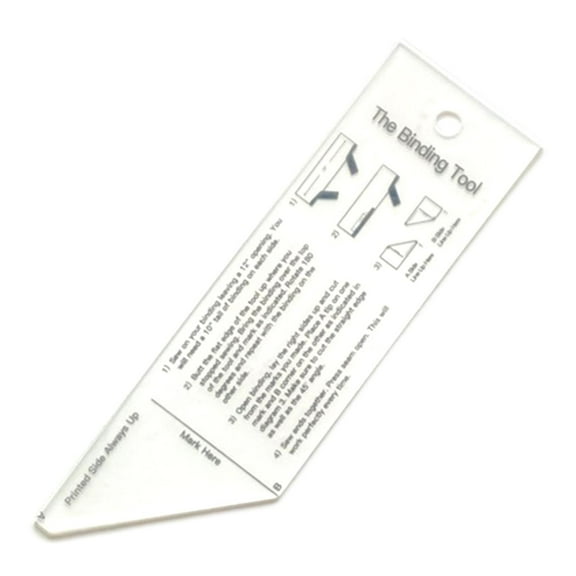 S SERENABLE Plastic Binding Tool Fabric Quit Binding Tool Sewing Tools Hand Patchwork Ruler Sewing Machine Ruler Quilt Ruler for diy for art Projects