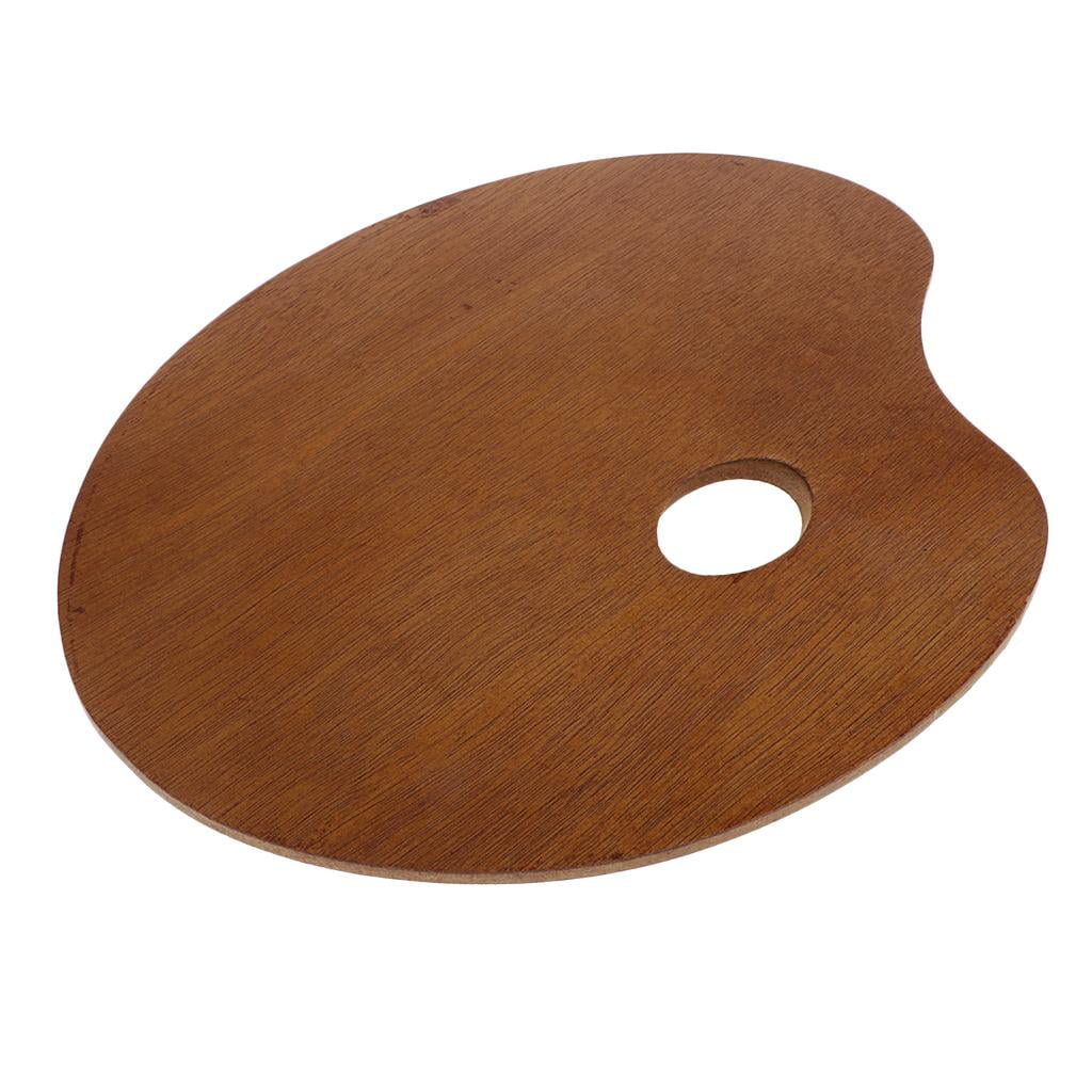 S SERENABLE Professional Wooden Oval Paint Mixing Tray DIY Artist Supplies - 30x40cm