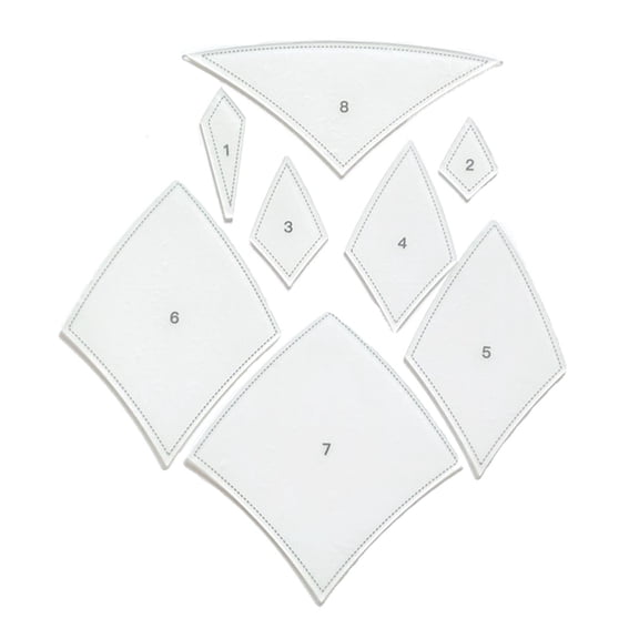 S SERENABLE Rhombus Premium Acrylic Quilting Template Kit Patchwork Cutting Frames Quilt Ruler for Domestic Sewing Machine Pattern Maker DIY Cutting Craft Kit - S S