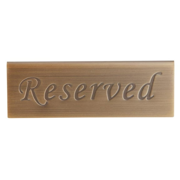S SERENABLE Rustic Reserved Table Tent Sign for Reserving Seats for Wedding Receptions, Banquets and Parties - Double-Sided Design