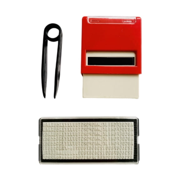S SERENABLE Self Inking Stamp Set Printing Stamp Alphabet Multipurpose Stationary Number DIY Stamp Set Inking Stamp DIY Custom for School 14mmx38mm