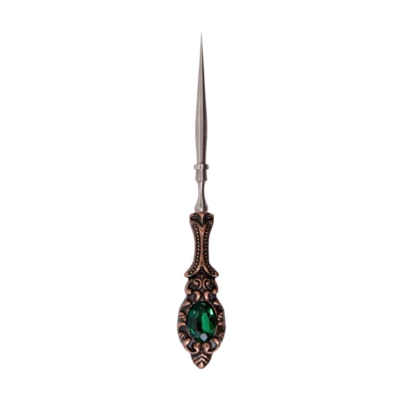 S SERENABLE Sewing Awl Metal Embroidery Awl Leathercraft Tool Carved Handle for Sewing for Leather Punch Embroidery Accessories