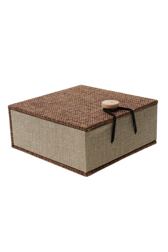 S SERENABLE Shabby Retro Wooden Cushion Design Bearer Rustic Wedding Ring Brown Jewelry Accessory Box