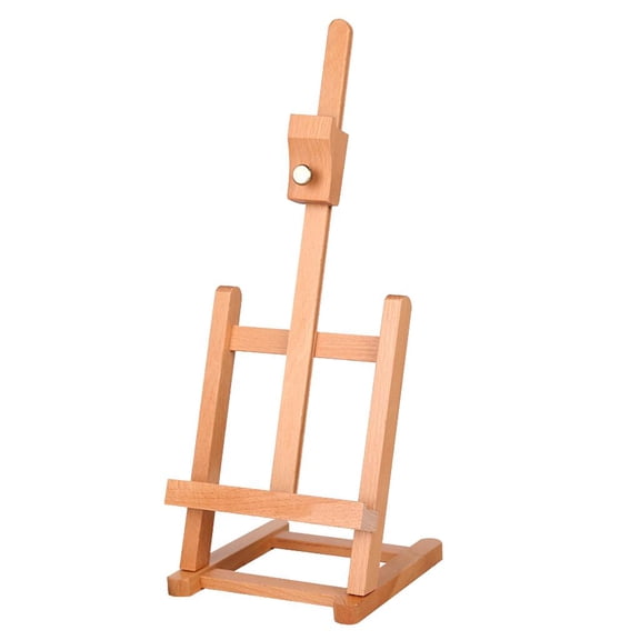 S SERENABLE Tabletop Wooden H- Studio Easel Artists Adjustable Beechwood Painting and Display Easel, Holds Up to 12" Canvas Portable Sturdy Stand