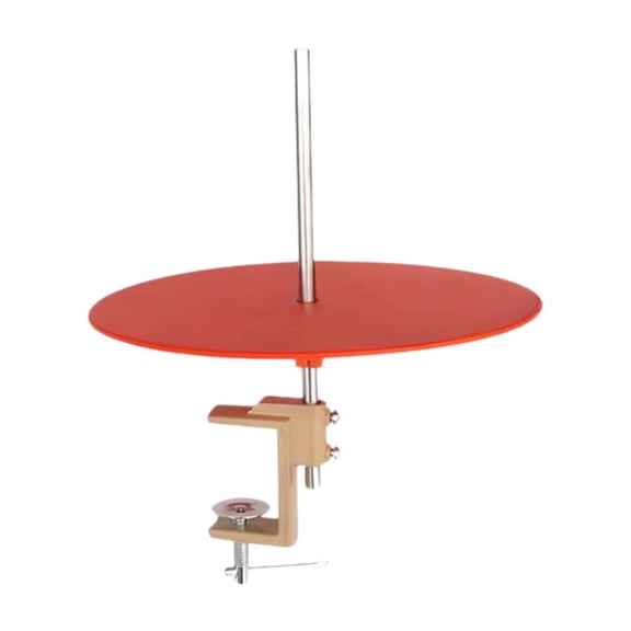 S SERENABLE Tape Rack Stand, Tape Holder Reel Sewing Machine Parts, Single Bearing Binding Edge Rotary Tray for Industrial Sewing Machine Zinc Mounting Clamp