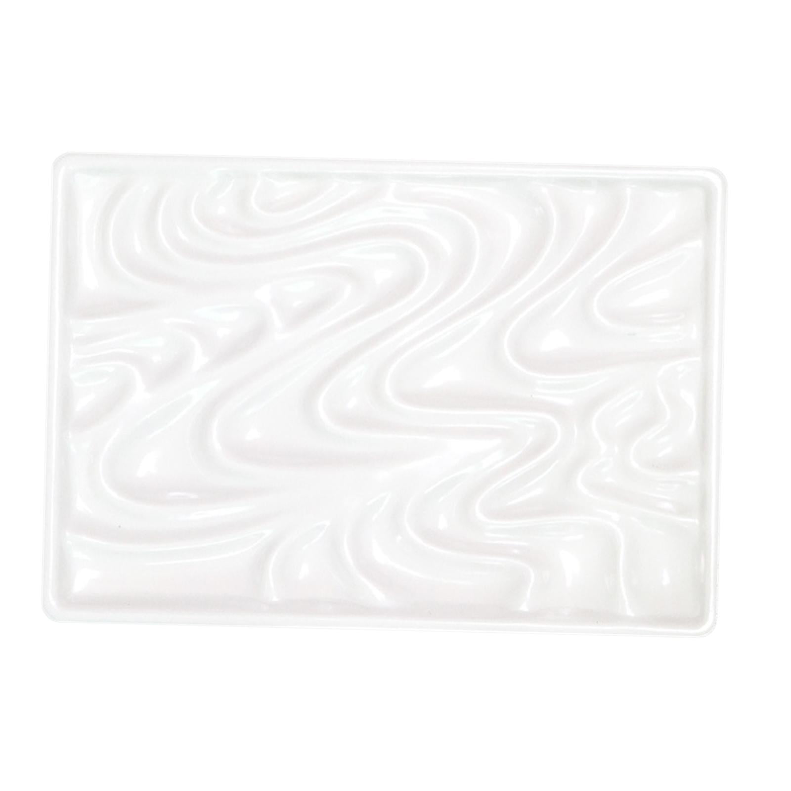 S SERENABLE Watercolor Imitation Porcelain Paint Tray Watercolor Supplies for Watercolor,Gouache, Acrylic and Oil Paint - 21x14.8CM