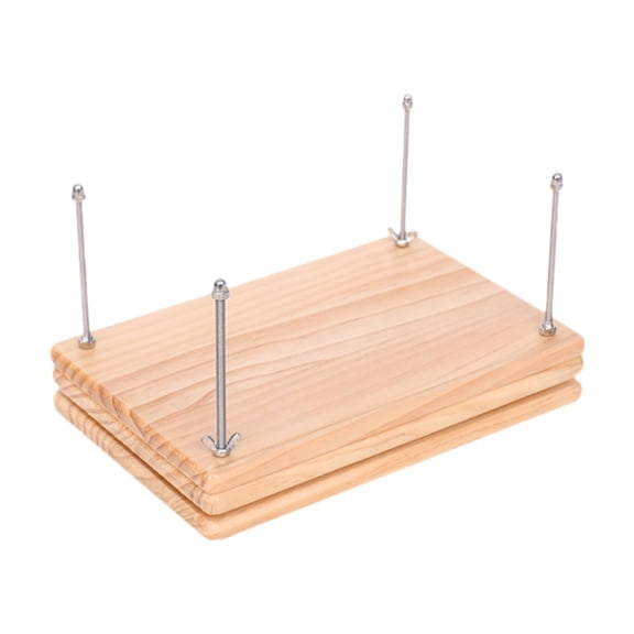 S SERENABLE Wooden Book Press, Book Binding Tool, Stable Binding Machine, Manual Flat Paper Press for DIY Book Binding Labels, Desktop , Three Layer
