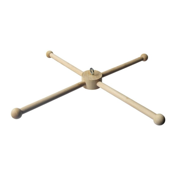 S SERENABLE Wooden Kit Decorative 4 Legged Mobile Hanger for Music Box with Bead