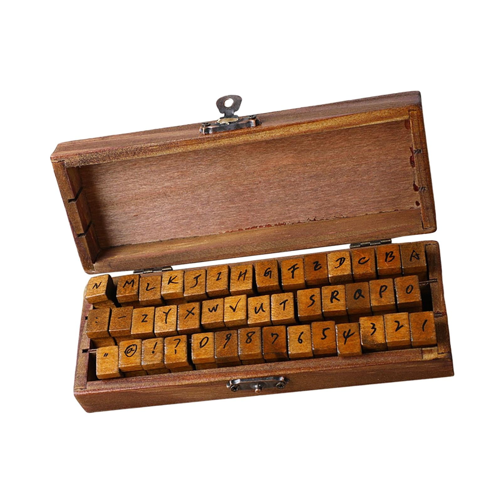 S SERENABLE Wooden Rubber Stamps Alphabet Letter Card Seal W/ Journals ...