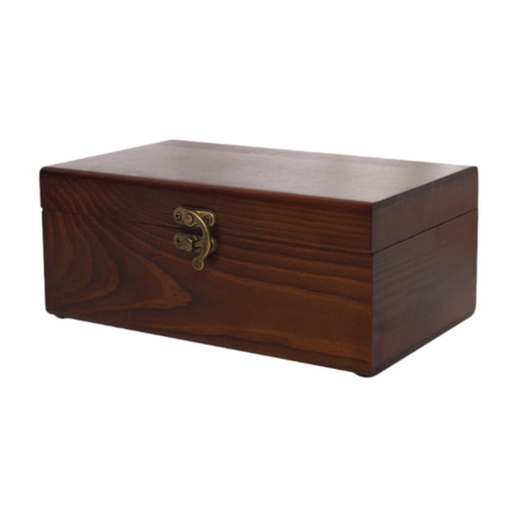 S SERENABLE Wooden Sewing Box Sewing Accessories Holder Keepsake Box Empty with Lid Beginners Sewing Supplies Organizer Wood Storage Box