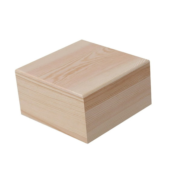 S SERENABLE Wooden Storage Box,Wooden Box,for Crafts,Gift Packaging Box,Decorative Square DIY Gift Box,Organizer Box,for Home Decorations 15cmx15cmx8cm