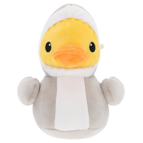 Small Shark Duck Plush, Gray and Yellow, Summer by Way To Celebrate