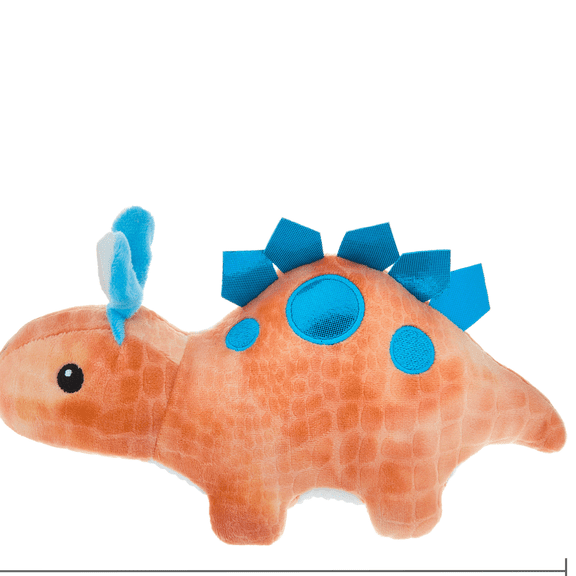 Small Dinosaur Plush, Orange and Blue, 5", Easter by Way To Celebrate