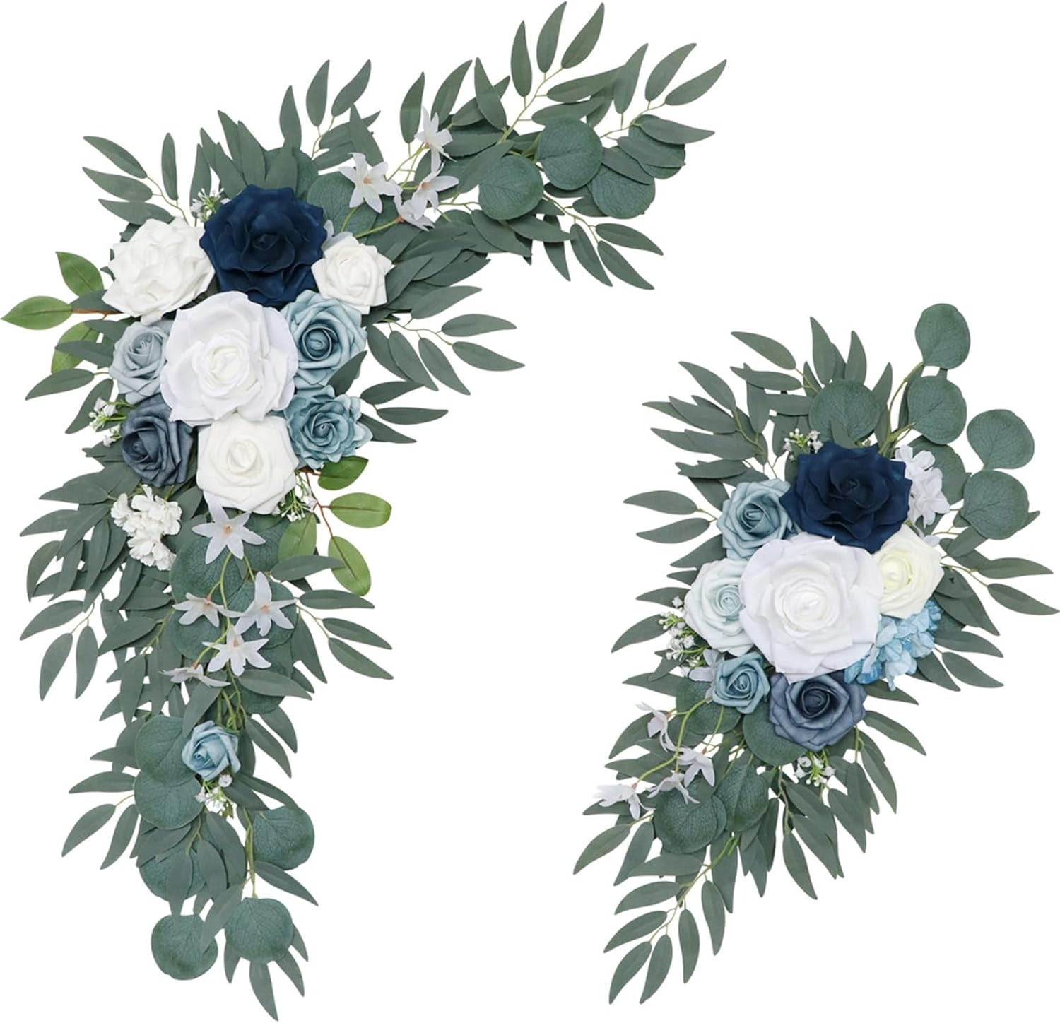 S_SSOY Crystal PE Roses Wedding Bouquet – 4-Pack Royal Blue Bridal Bouquets For Bride & Bridesmaids