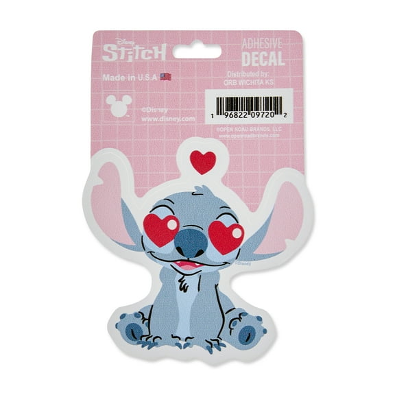 Disney Stitch Love Hearts Valentine Adhesive Vinyl Decal