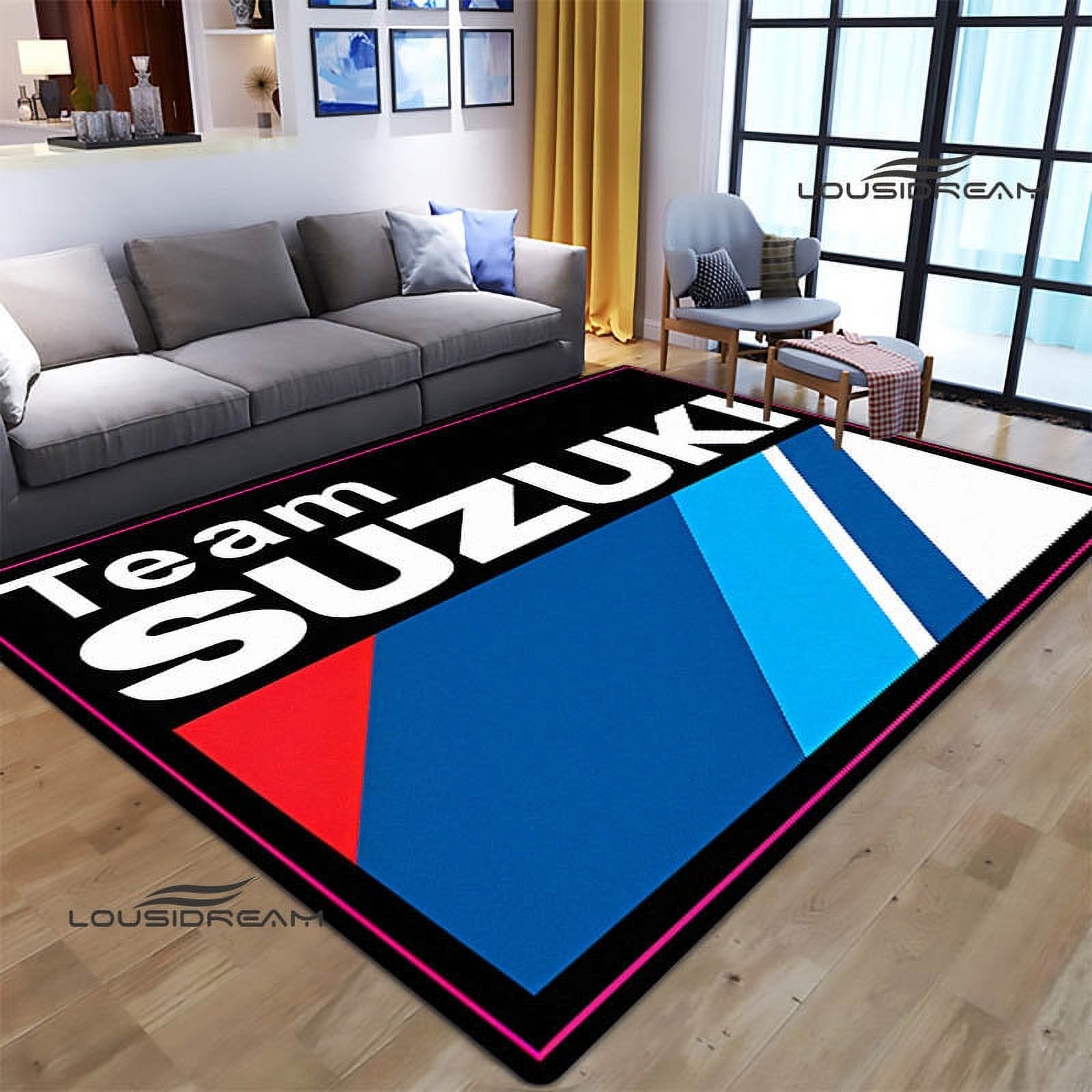 S-SUZUKI motorcycle printed carpet non-slip carpet yoga cushion area ...