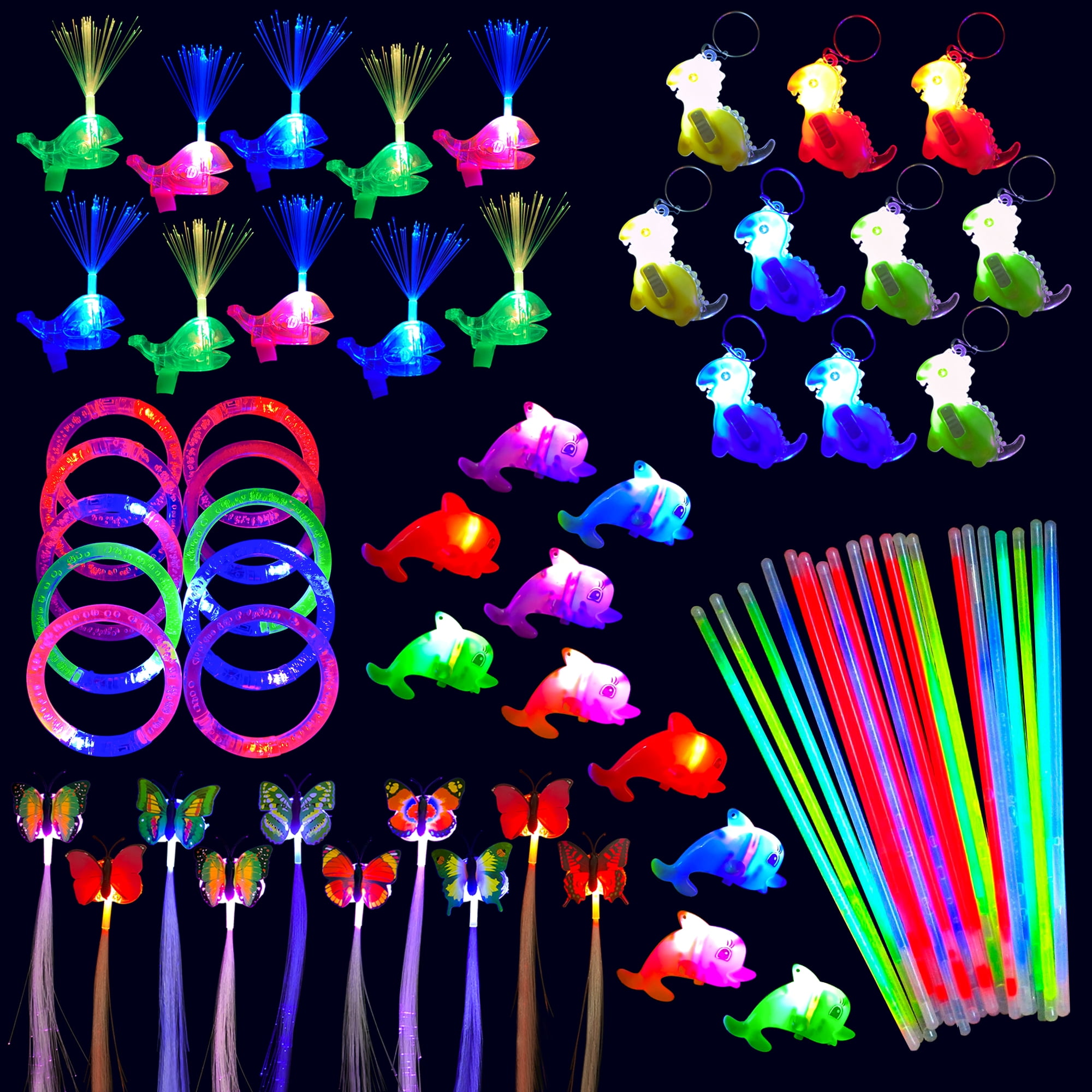 S SWIRLLINE Light Up Party Favors Carnival Prizes for Kids Bulk Toys