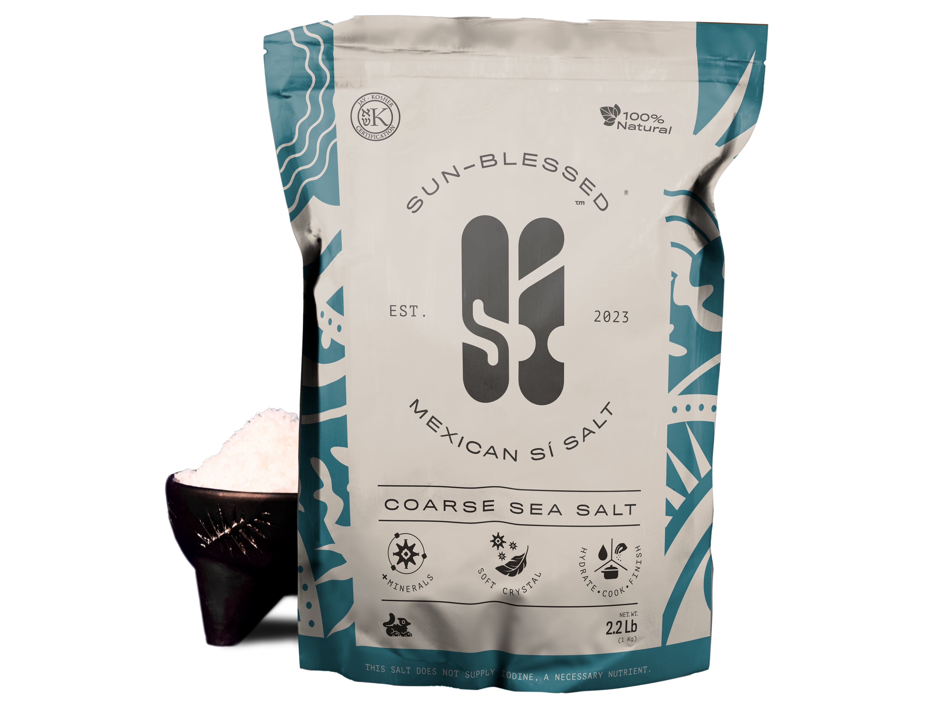 Si Salt, Kosher Colima Sea Salt 2.2 lb, Mineral Soft Crystal — Sí Salt, Unrefined, Organic, Natural