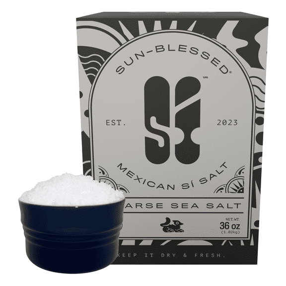 S Salt, Colima Sea Salt, Crystals, Kosher, Unrefined, Hand Harvested (36 oz, Coarse Sea Salt)