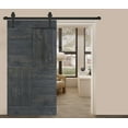 thumbnail image 1 of S Series 42in. X 84in. Carbon Gray Finished DIY Solid Wood Sliding Barn Door Slab, 1 of 5