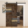 thumbnail image 1 of S Series 42in. X 84in. Multicolor Finished DIY Solid Wood  Sliding Barn Door With Hardware Kit - Assembly Required, 1 of 6