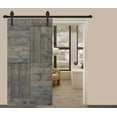 thumbnail image 1 of S Series 42in. X 84in. Smoky Gray Finished DIY Solid Wood Sliding Barn Door Slab, 1 of 5