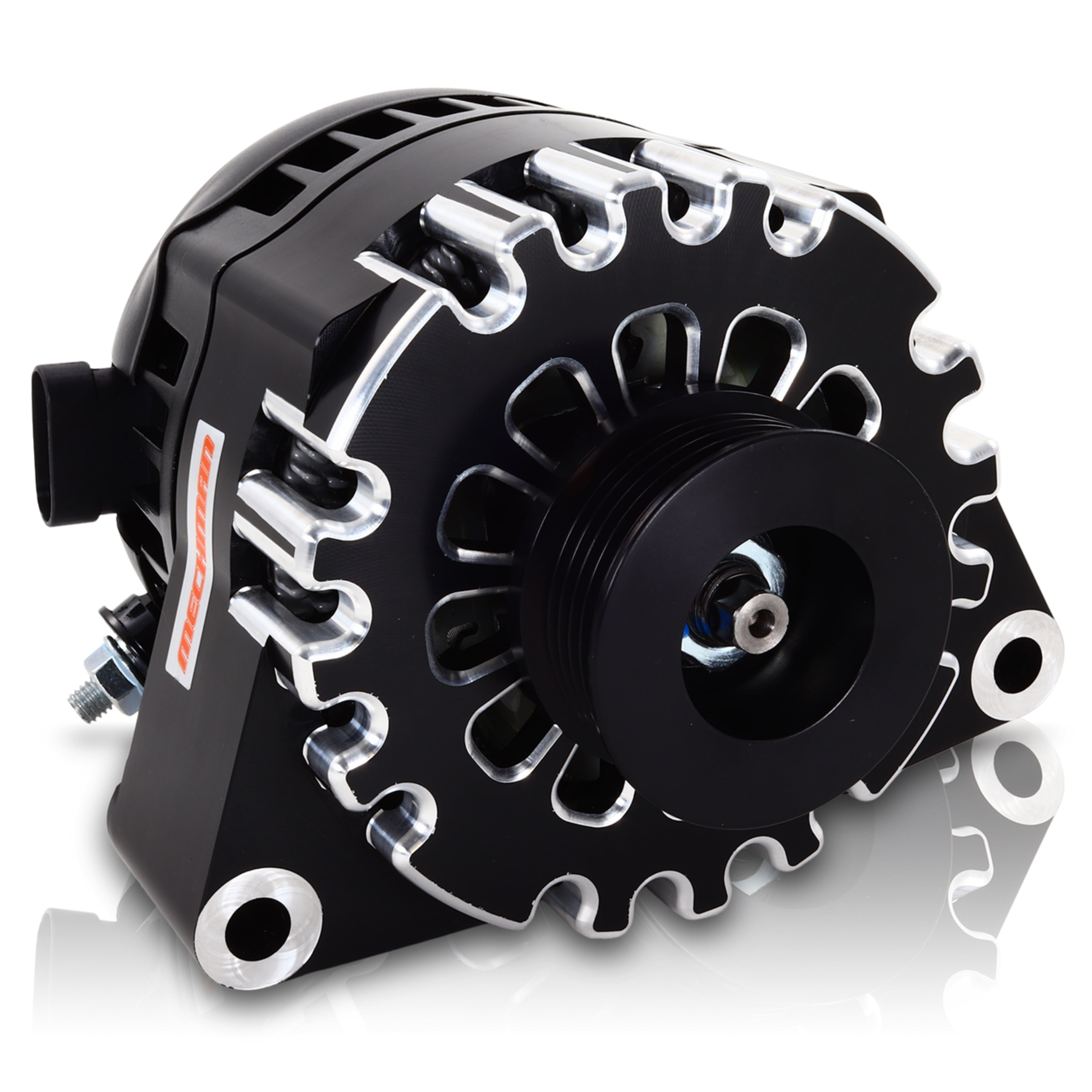 S Series Billet 240 AMP Racing Alternator For C6 Corvette - Black Anodized