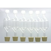 S-Shape Bubble Airlock with #6 Stopper Pack of 6 each