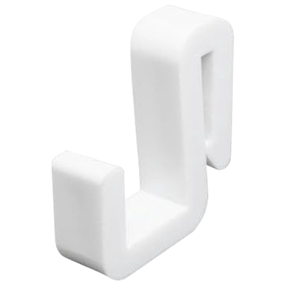S-Shaped Hanger Hooks,Clip-On Hanging Hooks,Plastic Pegboard Hooks,Plastic Storage Hanger,0.39X0.96 Inch Mini Hanging Hooks,Clip Hangers for Organizing Towels Bags and Clothes Garage,White 1PCS