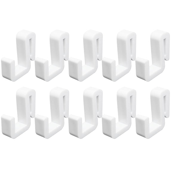 S-Shaped Hanger Hooks,Clip-On Hanging Hooks,Plastic Pegboard Hooks,Plastic Storage Hanger,0.39X0.96 Inch Mini Hanging Hooks,Clip Hangers for Organizing Towels Bags and Clothes Garage,White 10PCS