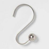 S Shaped Shower Curtain Hooks with Ball End Cap