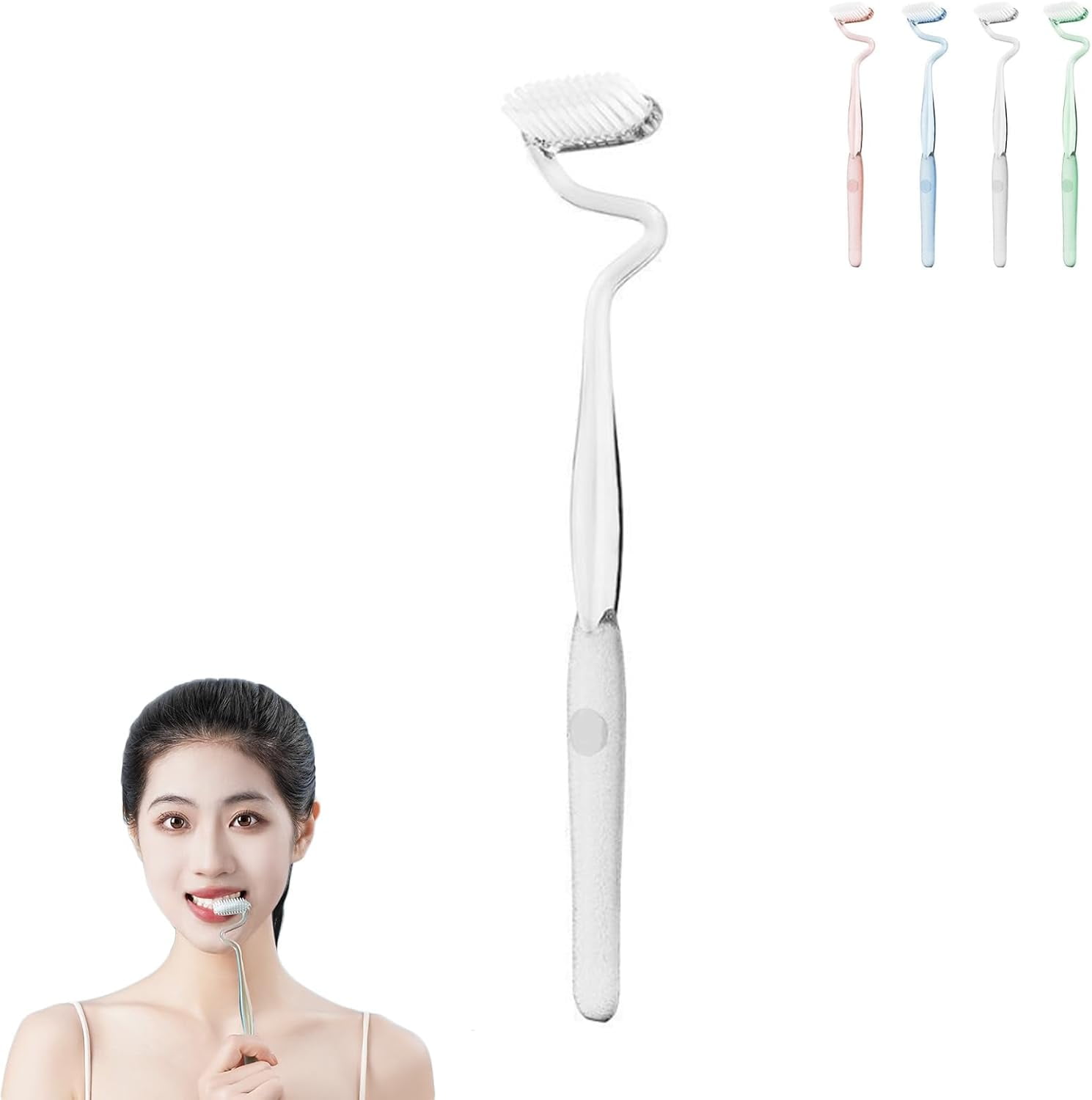 S Shaped Toothbrush, Multi-Functional S-Shaped Toothbrush with Soft ...