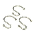 thumbnail image 1 of "S" Shower Curtain Hooks in Brushed Nickel, 1 of 2