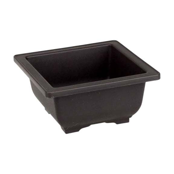 S Small Plastic Flowerpot For Succulents Home Gardening Balcony 4.7X4.7X2.4 Inch Square Shape Lightweight