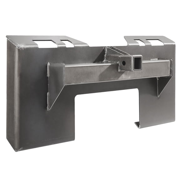 S Steer Quick Attach Plate, 1/4" Steel Mounting Plate with 2.28" Receiver Hitch, 3000 lb Capacity for Tractor Loaders, Fits John Deere, Bobcat, Kubota, Mahindra